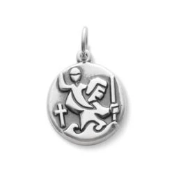 Round St. Christopher Medal Charm