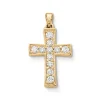 Plain Latin Cross Pendant With Diamonds