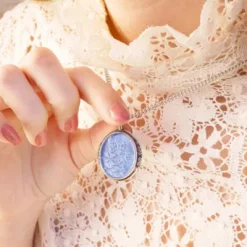 Sculpted Bluebonnet Layered Gemstone Pendant -James Avery Sales Store CM 5970 763615 IGC