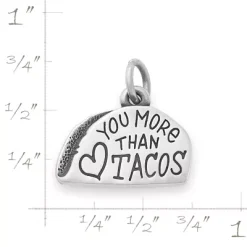 Love You More Than Tacos Charm -James Avery Sales Store CM 6104 273386 rul