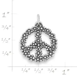 Floral Peace Sign Charm -James Avery Sales Store CM 6145 798585 rul