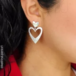 Hammered Double Heart Drop Earrings 8 Hammered Double Heart Drop Earrings -James Avery Sales Store EP 1901 968929 IGC